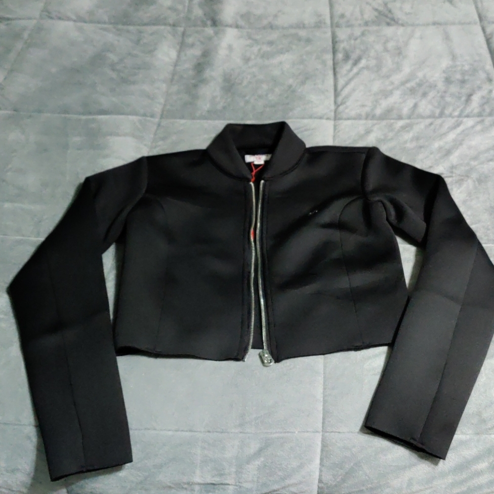 True Religion crop scuba jacket
